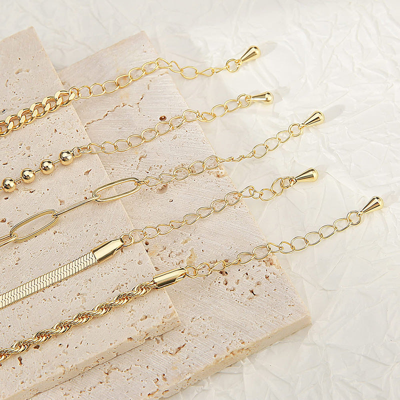 Wholesale 14K 10PCS Gold Plated Exquisite Bracelets